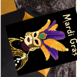 "Let the Good Times Roll: Mardi Gras Celebration" Postcard