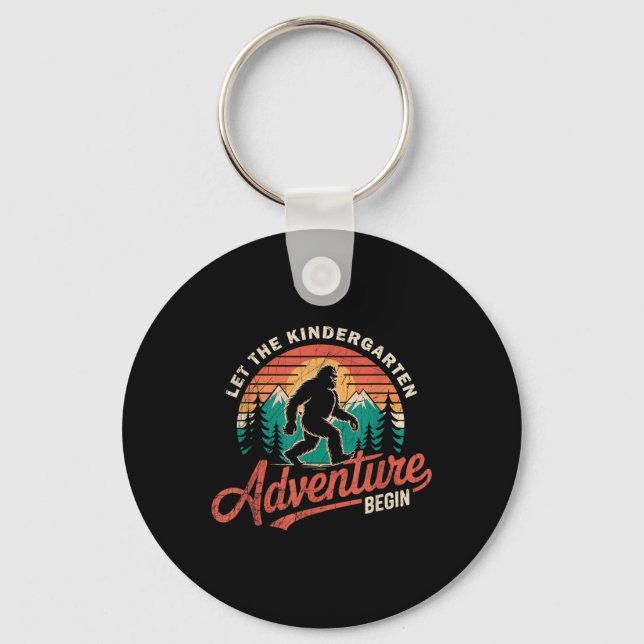 Let The Kindergarten Adventure Begin Bigfoot Back  Key Ring (Front)