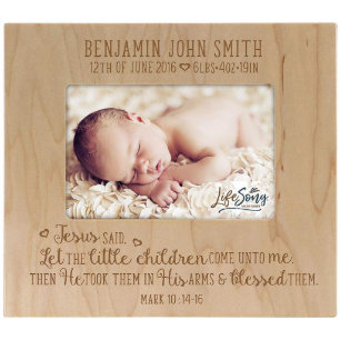 Let the Little Children Come Maple Picture Frame