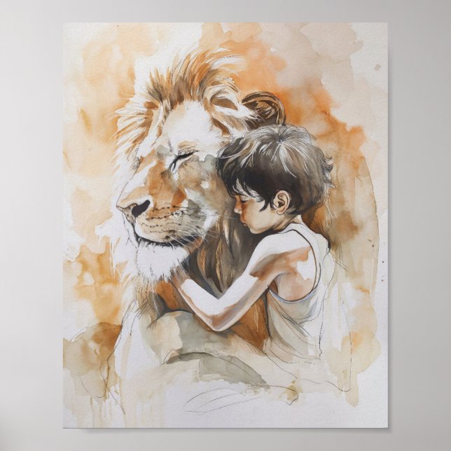 Let the Little Children Come to Me - Jesus the Lio Poster (Front)