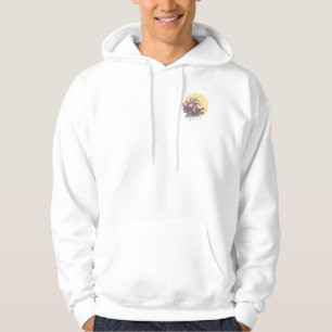 Let The Moon Guide, Wolf on Moon & Gothic Letters Hoodie