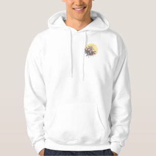 Let the Moon Guide, Wolf on Moon & Lined Letters Hoodie