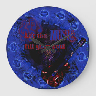 Let the Music Fill Your Soul BLUE Wall Clock