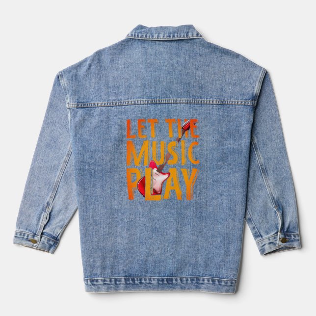 Let The Music Play Denim Jacket (Back)
