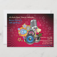 Let The Music Play Invitation