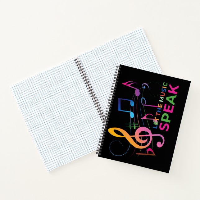 Let The Music Speak, Musical Notes Notebook (Inside)