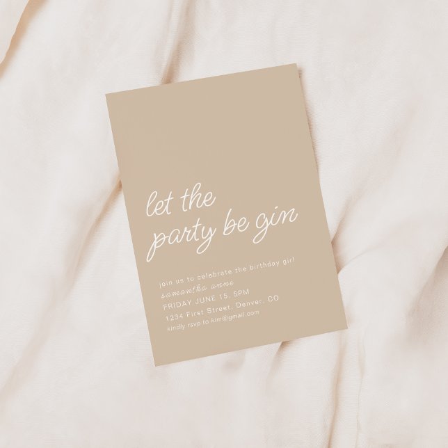 Let The Party Be Gin Birthday Invite (Creator Uploaded)
