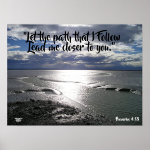 Let the Path that I follow Matte Footprints poster