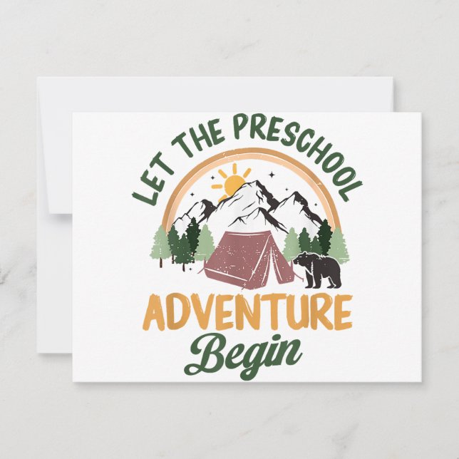 Let The Preschool Adventure Begin Camping Back To  (Front)