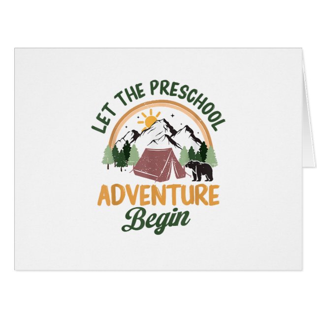 Let The Preschool Adventure Begin Camping Back To  (Front Horizontal)