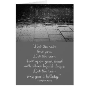Let the Rain Langston Hughes Card