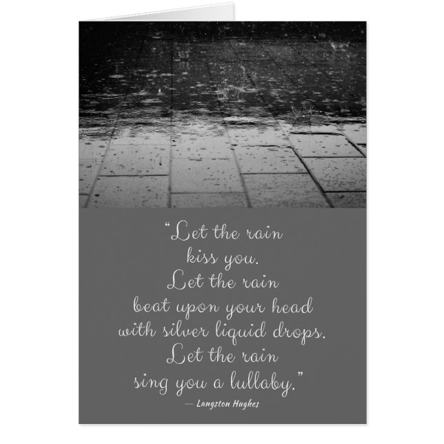 Let the Rain Langston Hughes Card (Front)