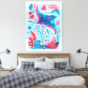 Let the Sea Set You Free Canvas Print