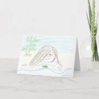 Let The Sea Set You Free Note Card