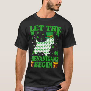 Let The Shenanigans Begin Dachshund Dog St Patrick T-Shirt