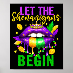 Let The Shenanigans Begin For Kids Womens Mens Mar Poster
