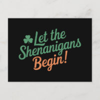 Let The Shenanigans Begin Funny Irish St Patricks 