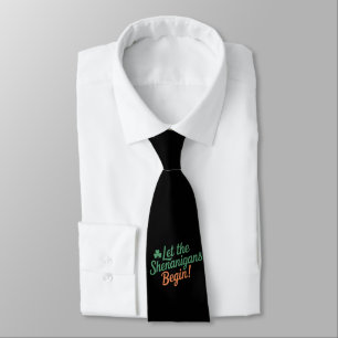 Let The Shenanigans Begin Funny Irish St Patricks  Tie
