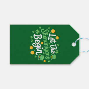 Let The Shenanigans Begin Funny St Patrick's Day Gift Tags