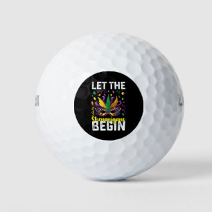 Let The Shenanigans Begin Mardi Gras Carnival Golf Balls