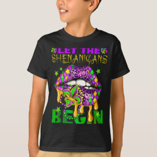 Let The Shenanigans Begin Mardi Gras Kids Men Wome T-Shirt
