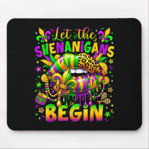Let The Shenanigans Begin Mardi Gras Lips Women Gi Mouse Pad
