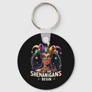 Let The Shenanigans Women Girls Begin Mardi Gras H Key Ring