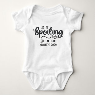Let the Spoiling Begin Pregnancy Reveal Baby Bodysuit