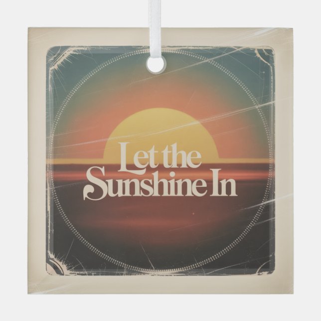 Let The Sunshine In Glass Tree Decoration (Front)