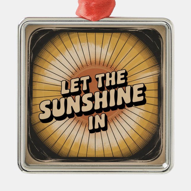 Let The Sunshine In Metal Tree Decoration (Front)