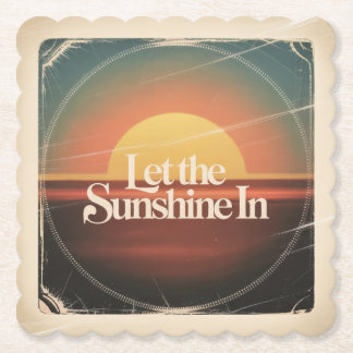 Let The Sunshine In Paper Coaster