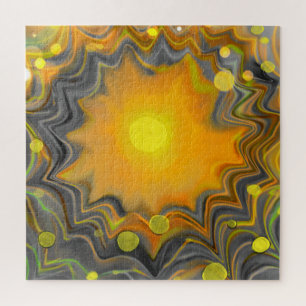 Let the Sunshine In Retro Love Jigsaw Puzzle