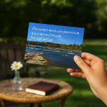 Let the Water Remind You, Poetic Scene James River Postcard<br><div class="desc">Let nature do the talking with this inspiring James river scene postcard. Featuring the quote, "The current never asks permission. It just moves forward, free and faithful, " this tranquil design invites reflection, resilience, and quiet strength. Perfect for sending encouragement, sharing a moment of peace, or framing as a mini...</div>