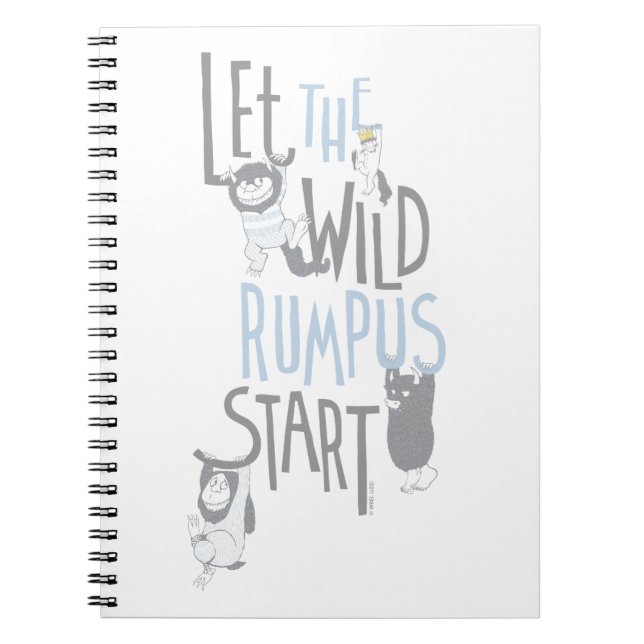 Let the Wild Rumpus Start - Blue Notebook (Front)