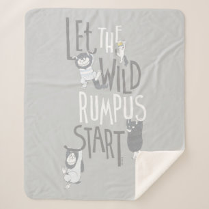Let the Wild Rumpus Start Sherpa Blanket