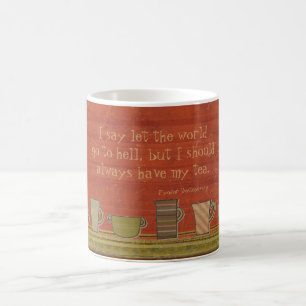 Let the World Go Rusty Red Stripes Mug