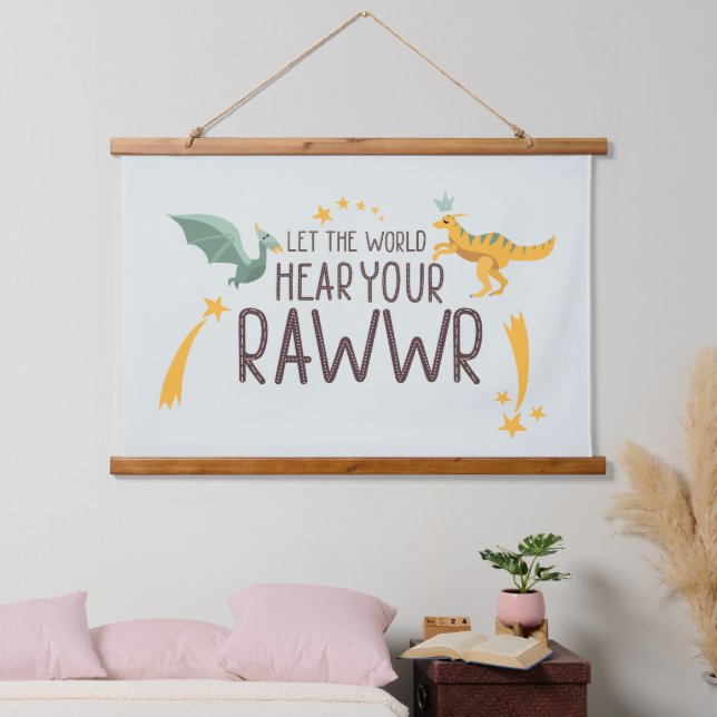 Let the World Hear Your Roar Hanging Tapestry (Bedroom)