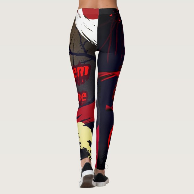 ⛈️🥷Let Them Come, Samurai Storm🥷⛈️ Leggings (Back)