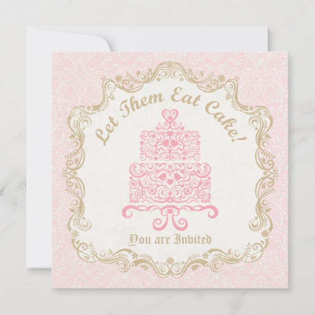 Let Them Eat Cake Birthday Party Invitation (Front)