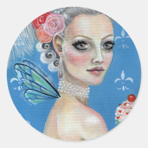 Let them eat cake classic round sticker