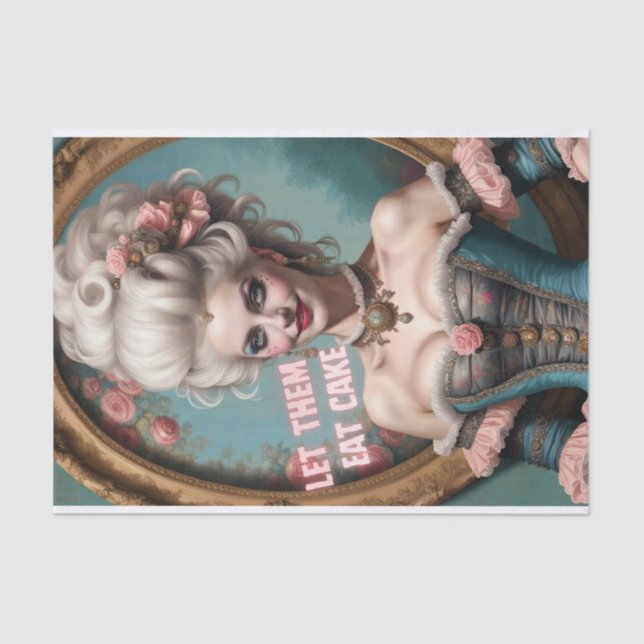 Let Them Eat Cake Marie Antoinette Decoupage Paper (Front)