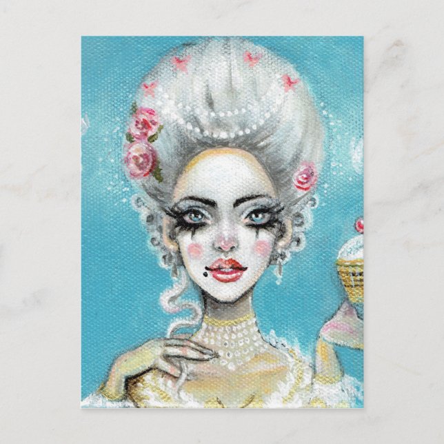Let them eat cake mini Marie Antoinette cupcake Postcard (Front)