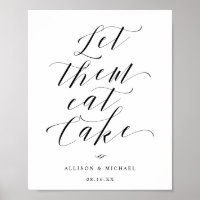 Let Them Eat Cake Script Reception Party Sign