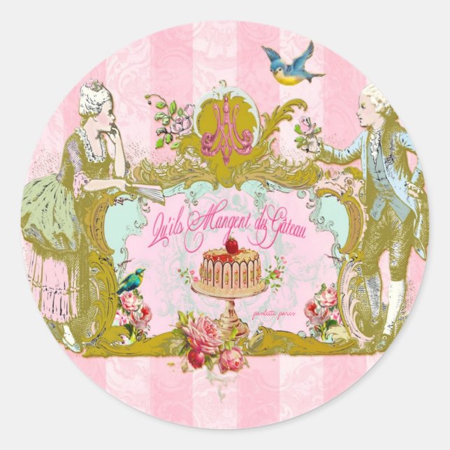 Let Them Eat Cake Seals or Stickers (Front)