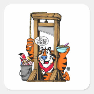 Let Them Eat Cereal Square Sticker