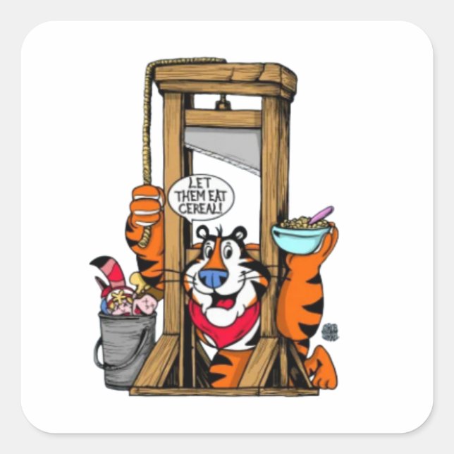 Let Them Eat Cereal Square Sticker (Front)