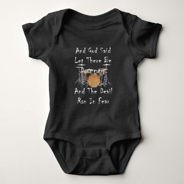 Let there Be Drummers Baby Bodysuit (Front)