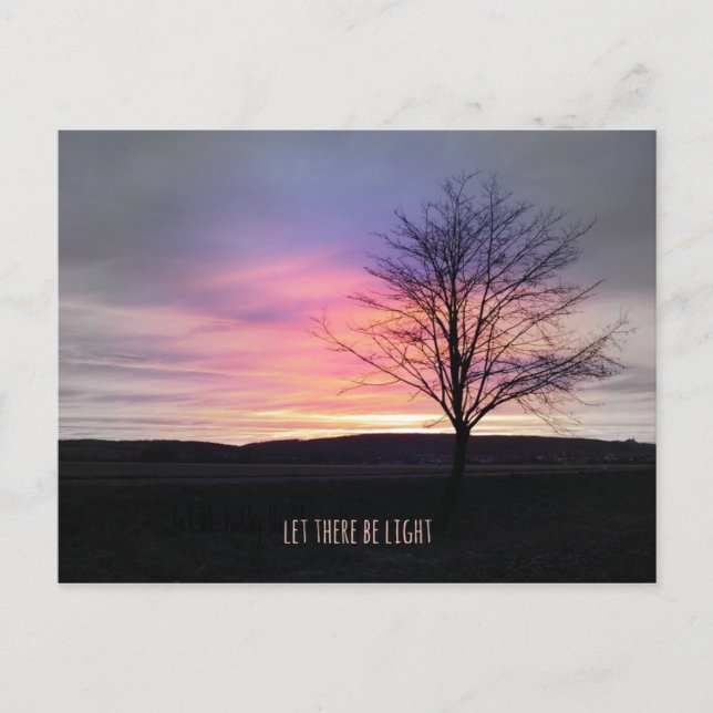 Let there be light bible verse postcard (Front)