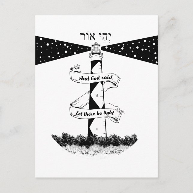 LET THERE BE LIGHT lighthouse Postcard (Front)