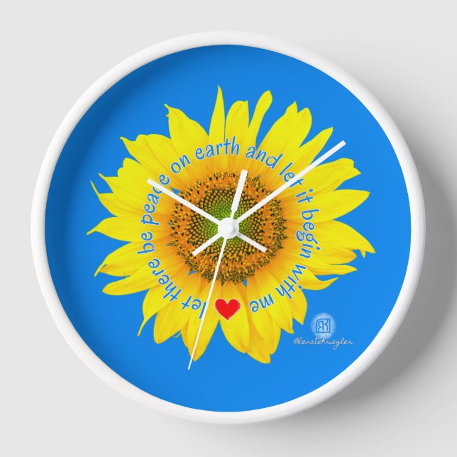 let there be peace on earth - sunflower clock (Front)